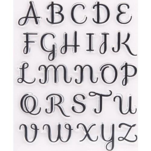 1/8pcs Alphabet Letter Number Silicone Clear Seal Stamp DIY Scrapbooking Emboss M17D