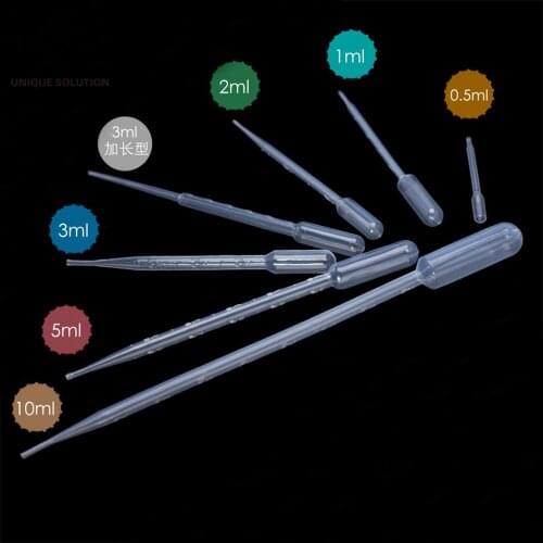 1ML/2ML/3ML/5ML 10pcs/lot Pipette Eye Dropper Syringe and Pipettes Plastic Pipette