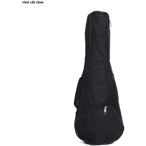 1Pc 21 inch Ukulele Waterproof Guitar Cover Gig Bag Soft Case Light Gear -Black 58*20*6 cm