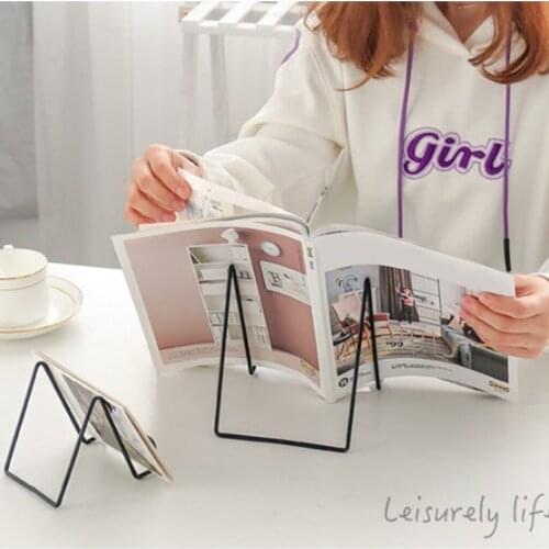 1pcs Desktop Square Iron Essel Plate Display Stand Picture Frame Holder Home RToom School Shop Office Use