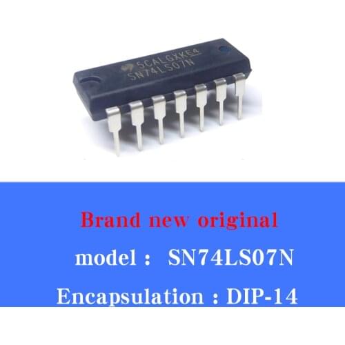10/PCS Lot New imported original SN74LS07N HD74LS07P DIP-14 buffer logic IC