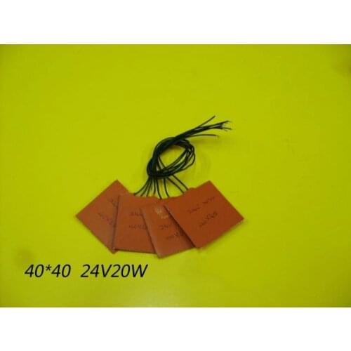 10pieces Low Pressure Small Heating Plate Silicone Heating Plate Heater 40 * 40mm 24V20W12V5W