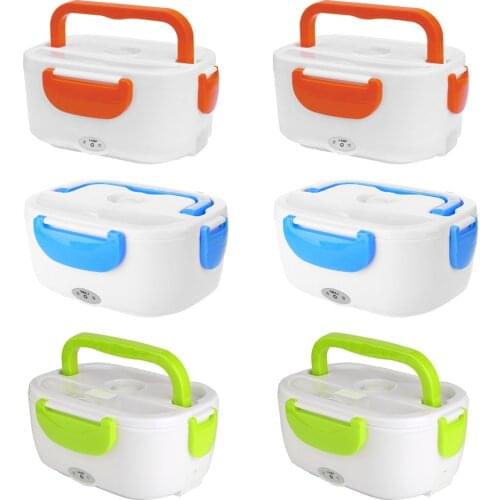 12V/ 110V 220V Auto Car Portable Electric Heating Lunch Box Food Container Food Warmer Dinnerware Sets Automotive Goods