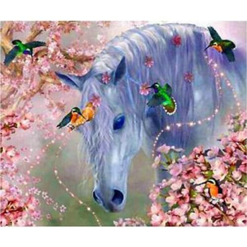 New 5D DIY Full Round Diamond Painting Unicorns& Birds & Flowers Cross Stitch 3D Embroidery Rhinestone Mosaic Home Decor Y1697