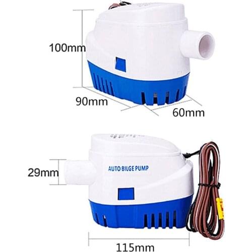 1100GPH 12V Boat Marine Automatic Submersible Bilge Auto Water Pump Float Switch