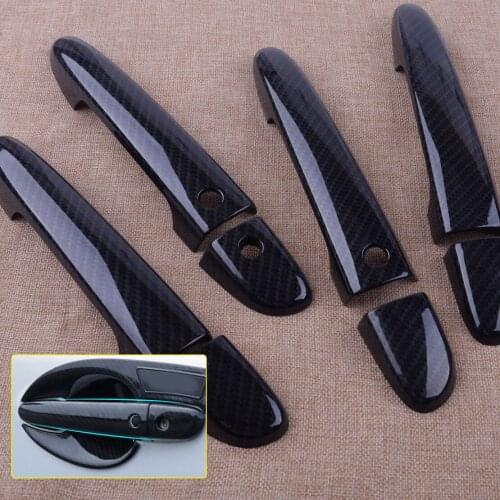 CITALL Car ABS Carbon Fiber Style Door Handle Cover Trim Decoration Fit for Mazda 2 3 6 CX3 CX5 CX9
