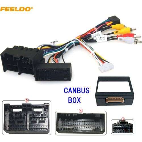 FEELDO Car 16pin Audio Wiring Harness With Canbus Box For Ford Focus Escape Aftermarket Stereo Installation Wire Adapter #HQ6611