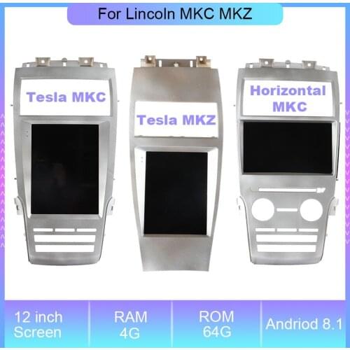 Tesla Screen 12'' Andriod 8.1 Car Radio DVD Player For Lincoln MKC MKZ Stereo GPS Navigation Multimedia Player