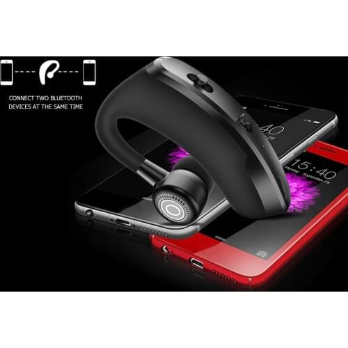 V9 Bluetooth Headset Wireless Hands Free Earphone with Mic for Driver Trucker Sports Fitness Wireless Headsets Stereo