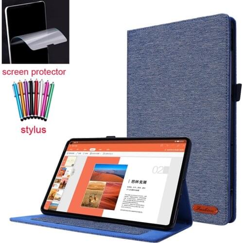 Tablet stand case For Huawei Matepad 11 10.95 inch Flip Cloth Soft TPU Shell+screen protector+stylus