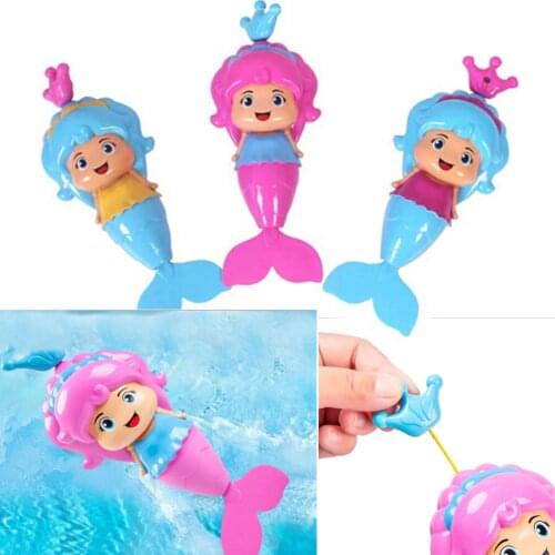Baby Cute Classic Swimming Wound Up Toy Water Wind Up Cartoon Educational Learning Toy Mermaid Clockwork Dabbling Bath Toy Hot