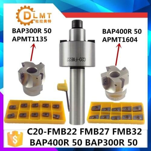 C20 FMB22 Face Mill Cutter BAP300R BAP400R 50 22 With 10Pcs APMT1604 Carbide Insert suitable for Aluminum
