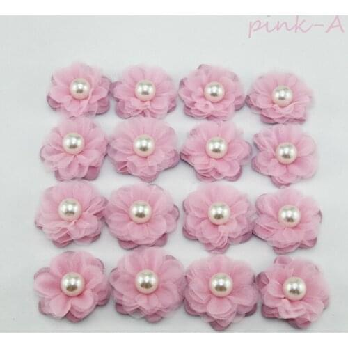 24pcs/lot Artificial Flower With Pearl 4cm Wide For Wedding Decoration Party Floral Wreath Decoration can mix color