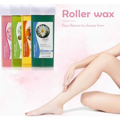 100ML Depilatory Wax Cartridge for Refillable Roll on Wax Heater for Waxing Hair Removal & Depilation & Epilator