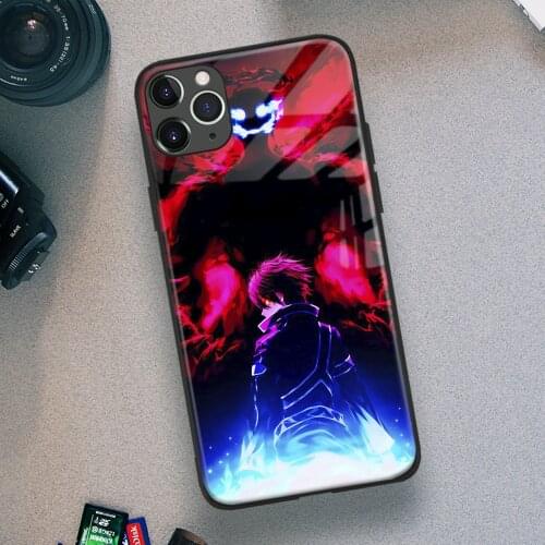 Kirito Vs Gabriel Sword Art Online Anime Soft TPU Glass Phone Case for IPhone SE 6s 7 8 Plus X Xr Xs 11 12 Mini Pro Max Samsung