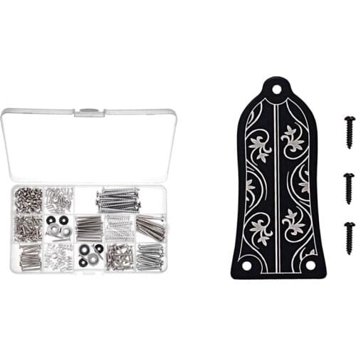 Electric Guitar Screw Kit (9 Types) And Springs With Guitar Truss Rod Cover GR34 Truss Rod Shape Case