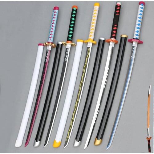 Anime Demon Slayer Kimetsu No Yaiba Cosplay Sword Props Devils Blade All Members Weapons Halloween Cosplay Replica Weapon Prop