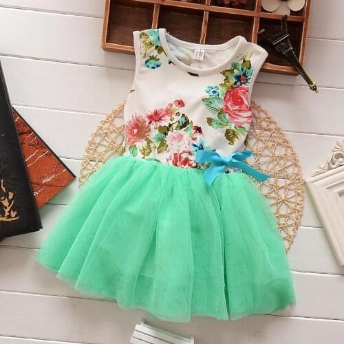 Lace Baby Girls dress summer bebe Dress bows Ball Gown clothing lace tutu party dresses 1 year birthday dress Girls Clothes