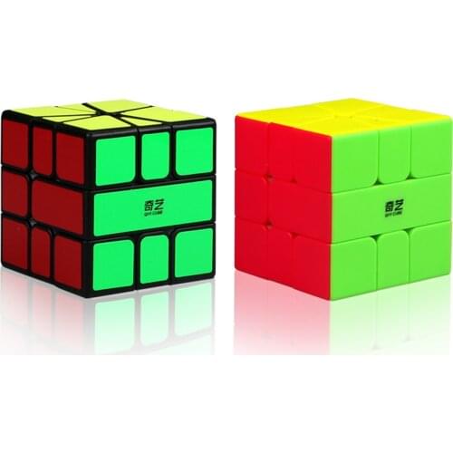 QiYi QiFa SQ1 3x3 Black Stickerless Cubo Magico Speed Magic Cube Toys For Adults Professional Puzzle Puzzles For Children Mini