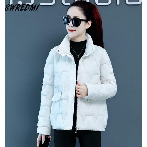 SWREDMI New Fashion Women Jackets Outerwear Autumn Winter Warm Coat Female Parkas Mandarin Collar