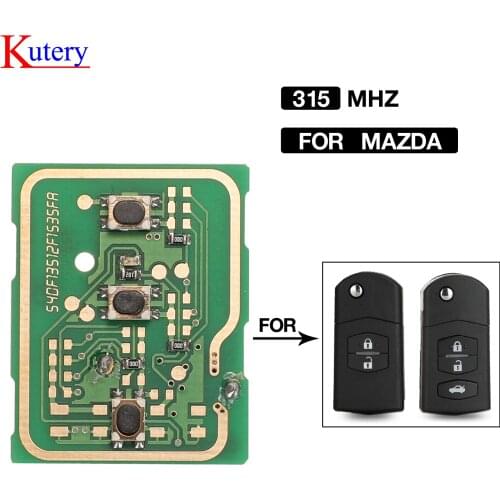 Kutery 2/3 Buttons Remote Car Key Electronic Circuit Board 315Mhz PCB Fob For Mazda 3 5 6 MX5 / CX7 Replacement
