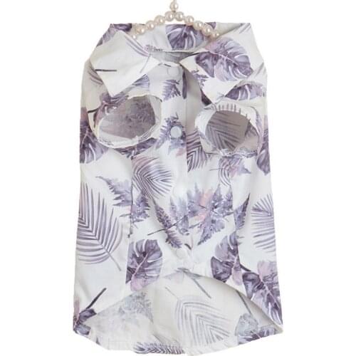 Summer Pet Printed Clothes For Dogs Floral Beach Shirt Dog Coat Puppy Costume Cat Spring Clothing Pets Vets