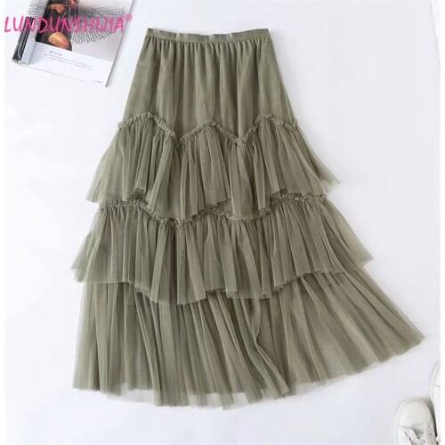 LUNDUNSHIJIA Women's Fluffy Skirts