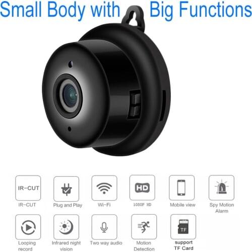 Small camera 1080P with night vision Bluetooth APP baby monitoring anti-theft monitoring room motion detection USB plug