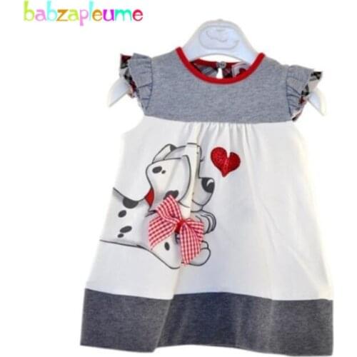 Newest Fashion Kids Dress Sleeveless Dress for Girls Clothes Cartoon Dog Children Dress Childrens Holiday Costume 1-7Year A066