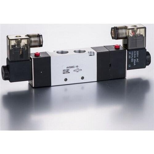 3/8 " Double head three position close type olenoid valve 4V330C-10