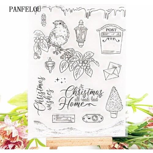 PANFELOU 11x15cm Spring bird Transparent Silicone Rubber Clear Stamps cartoon for Scrapbooking/DIY Easter wedding