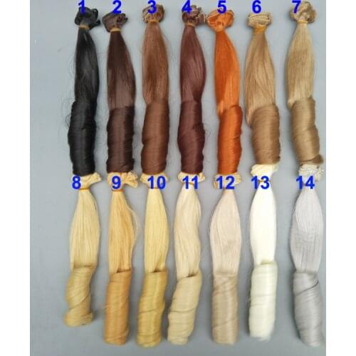 20 Cm High Temperature Big Wave Handmade Doll Wigs Diy Texition DIY Doll Hair Trees