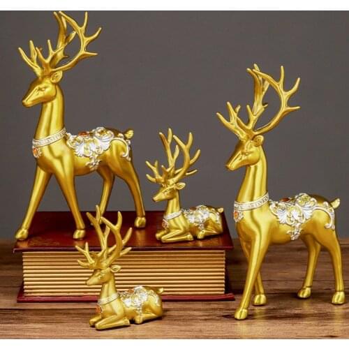 Gift deer, living room porch decoration decoration, home TV wine cabinet small creative crafts