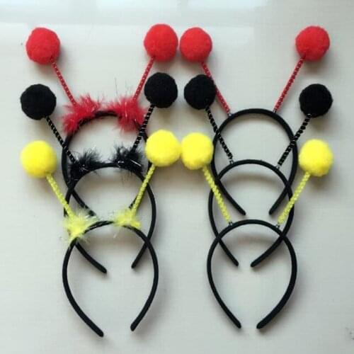 Child Animal Crown Bee Ladybug Antenna Headband Boy Girl Antenna Headwear Hair Party Performance Hairband Halloween Christmas
