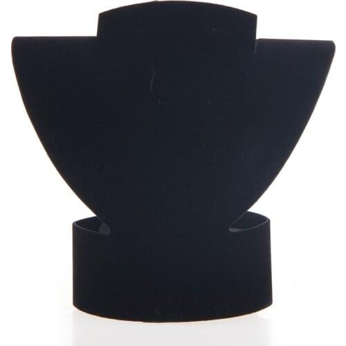 Folding Velvet Jewelry Necklace Bust Earring Display Holder Stand Rack Show Case A0KD