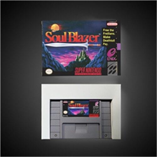 Soul Blazer - RPG Game Card Battery Save US Version Retail Box