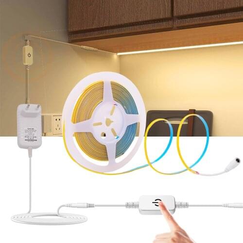 5M COB LED Strip 5mm Dimmable LED Tape Lights DC12V 24V 384LEDs High Density FOB Led Light Bar 3000K 4000K 6000K Ribbon Lamp