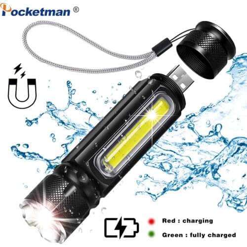 5000 Lumens LED Tactical Flashlight, USB Rechargeable battery,Best Water Resistant Work Light Flashlight with 4 Modes