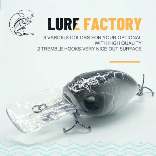 2020 Thritop Crankbait Fishing Lure TP126 Minnow 75MM 11G 6 Different Colors Wobblers 1Meter Dive Hard Lure Fishing Tackles