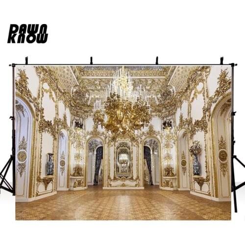DAWNKNOW Beauty and Beast Vinyl Photography Background Luxurious Castle Polyester Backdrops For Children Photo Studio Props G048