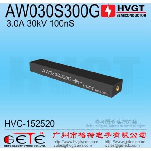 HVGT,High voltage diode AW030S300G, Silicon rectifier assembly 3A 30kV 100ns, Replace 2CLG30kV/3A, Fast recovery, High frequency