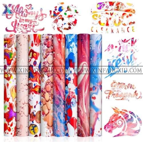 XFX Watercolor Infusible Sublimation Paper Sheets 9pcs 12*12In Transfer Ink Paper Vinyl for Cricut Joy DIY T-Shirt Mug for Joy