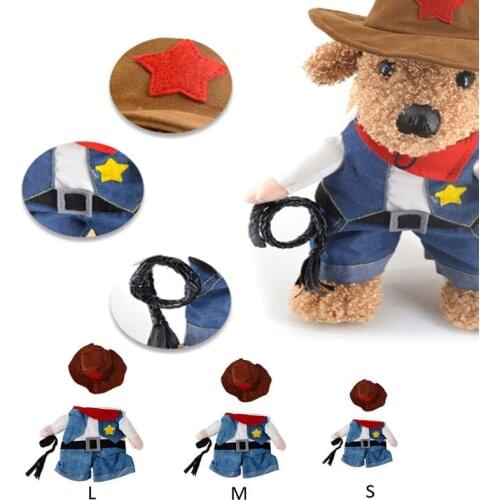 Pet Funny Costume Dog Cat Costume Clothes Dress Apparel Cowboy