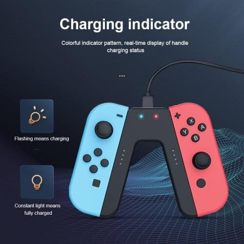 Grip Handle Charging Dock for Nintendo Switch Charger Controller Charger for Nintend Switch Grip Gamepad Charge Stand Holder