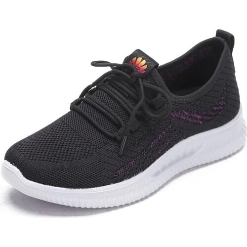 Factory Outlet Fashion Women Sneakers Breathable Running Women Outdoor Fitness Sports Female Lace Up Casual Shoes Flats