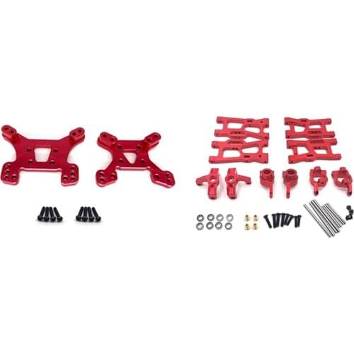 144001 Front and Rear Shock Tower Board Set for 144001 1/14 4WD RC Car with ​Steering Cup Swing Arm Kit for WLtoys