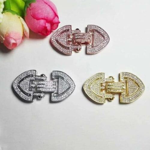 2pcs/lot 58mm Jewelry accessories materials, pearl top chain and bracelet buckle, fashion sweater chain activity buckle