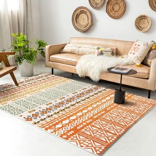 2021 Antifouling New Fashion Modern 3d Bohemia-style Carpet Wood Floor Rug For Living Room Non-slip Carpet For Bedroom Parlor