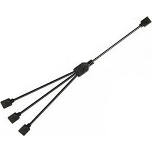 5v 3 Pin 12v 4pin ARGB Connector 1 To 1 2 3 4 5 Splitter Extension Cable for Computer Fan Motherboard AURA RGB LED Tape Light