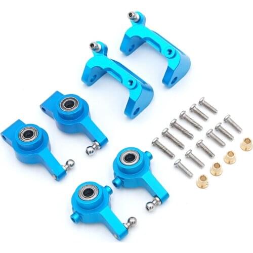 Aluminum Front Rear Steering Hub Base C Carrier Knuckle Upgrade Kit for Wltoys A959 A949 A969 A979 K929 1/18 RC Car